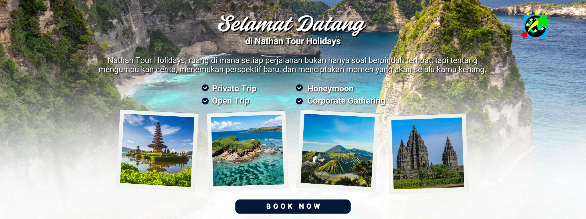 Nathan Tour Holidays Paket tour open trip sewa bus pariwisata gathering outbound - 081234512177